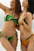 Green Bandeau Halter Tie Bikini SET